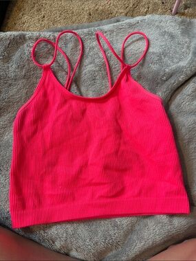 No Boundaries Hot Pink Ribbed Crop Top